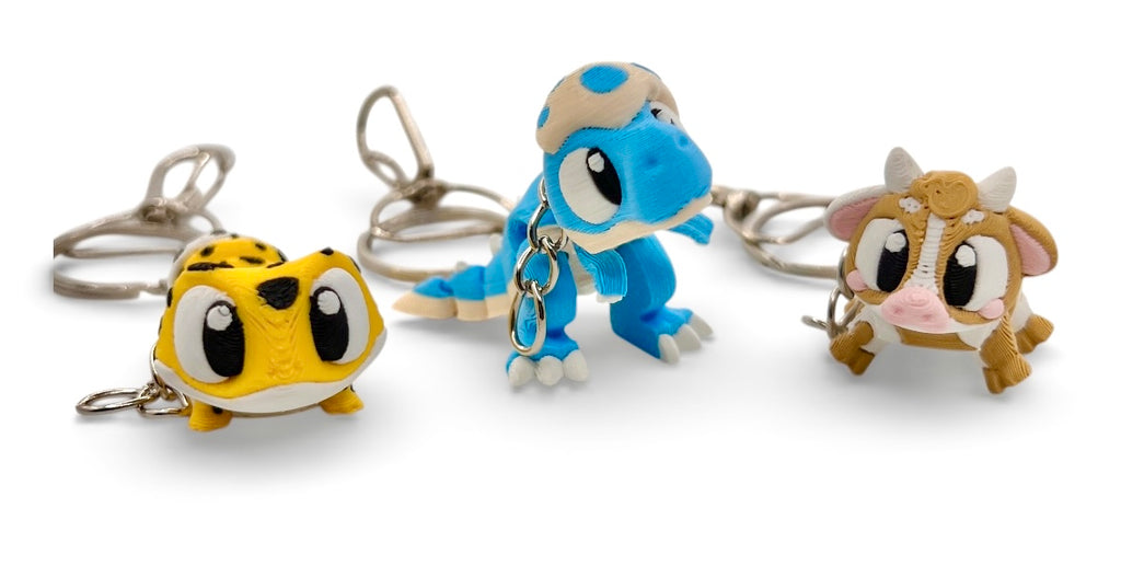 3 Pack 3D Printed Keychain Set-2