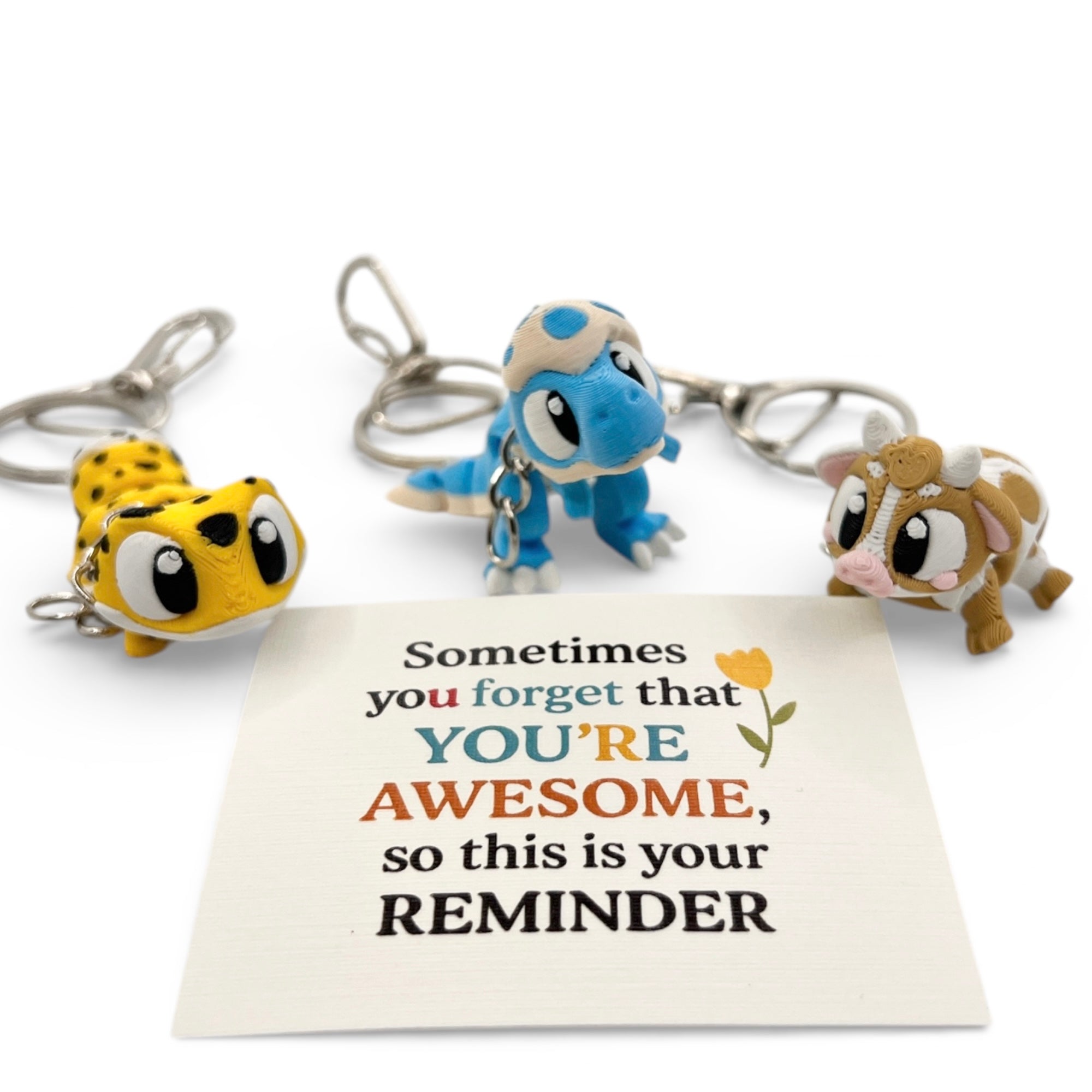 3 Pack 3D Printed Keychain Set-2