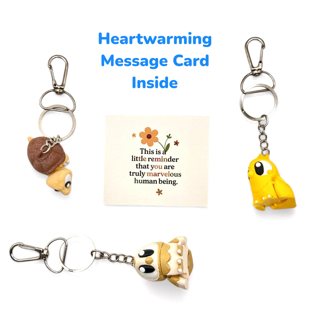 3 Pack 3D Printed Keychain Set -3