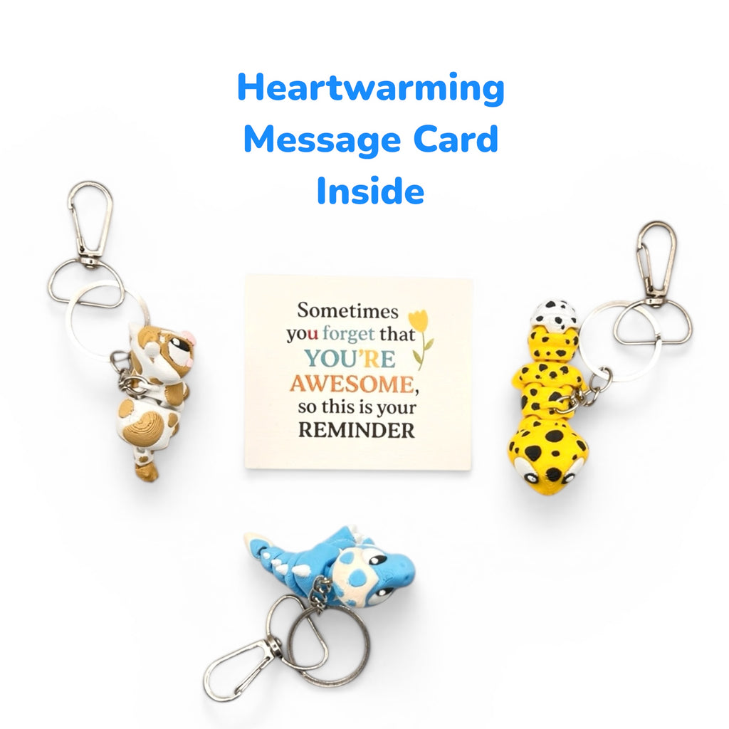 3 Pack 3D Printed Keychain Set-2