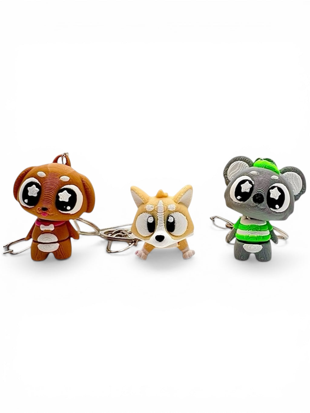 3 Pack 3D Printed Keychain Set -4